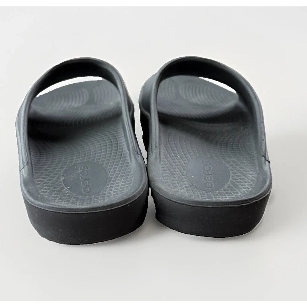 Oofos OOahh Recovery Slide Sandals Black Slip On Comfort Shoes Mens 7 Womens 9